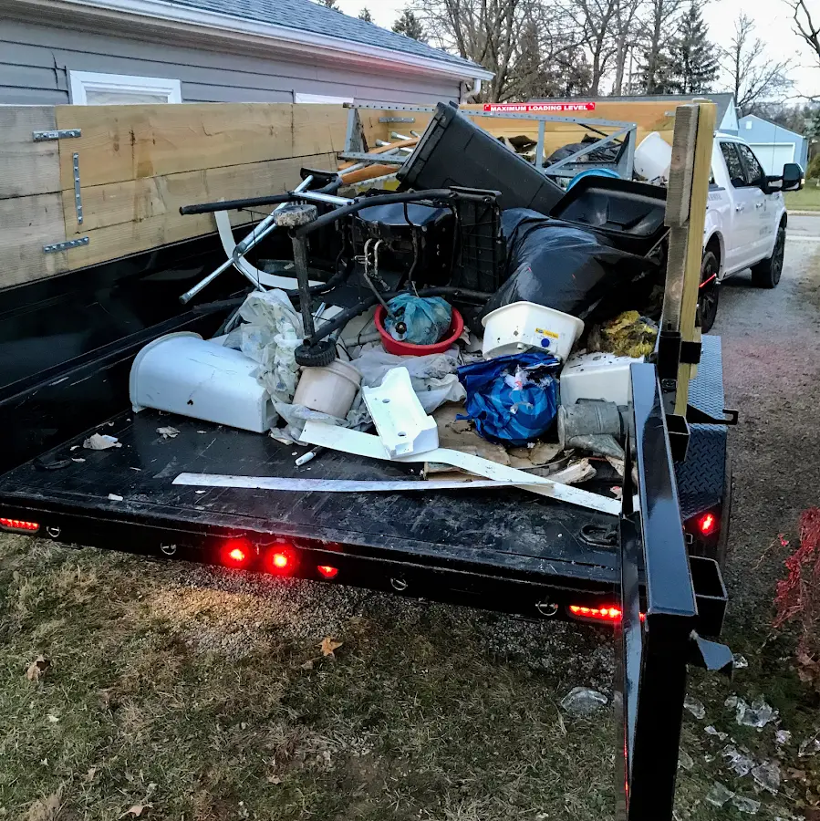 Roll-off dumpster delivered to a residential driveway in Wesley Hills
